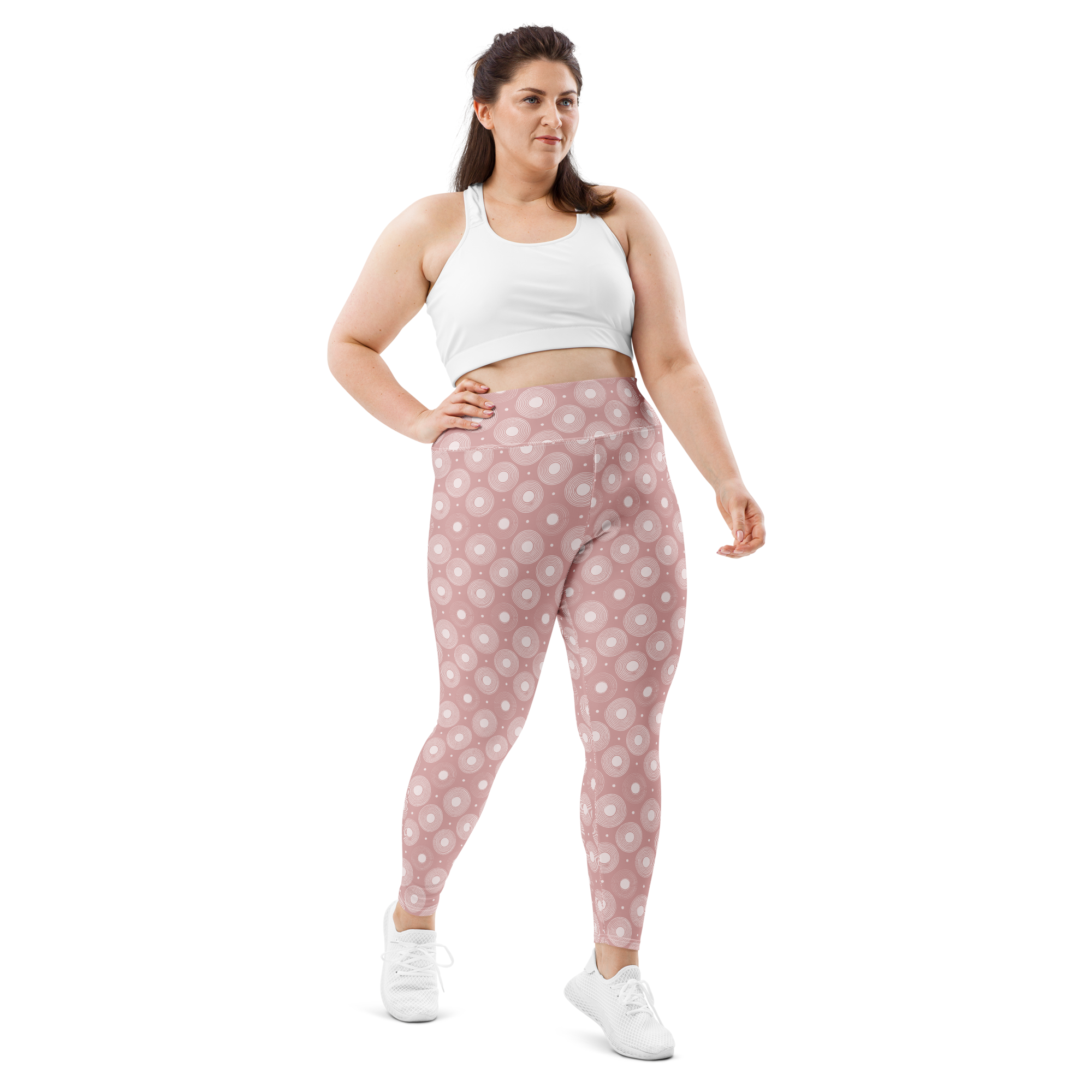 Circle - Rose High-Waist Plus Size Leggings