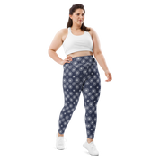 Circle - Navy High-Waist Plus Size Leggings