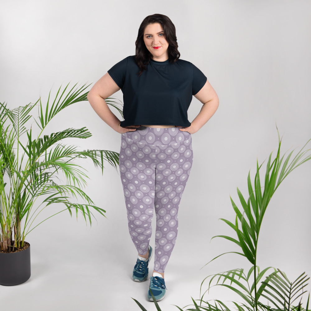 Circle - Lavender High-Waist Plus Size Leggings