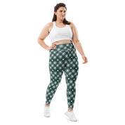 Circle - Green High-Waist Plus Size Leggings