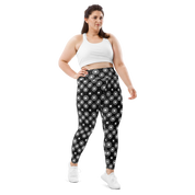 Circle - Black High-Waist Plus Size Leggings