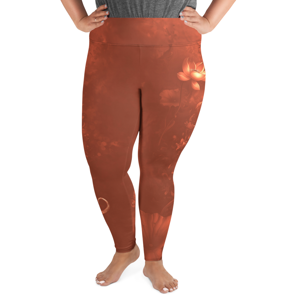 Believe - Terracotta High-Waist Plus Size Leggings