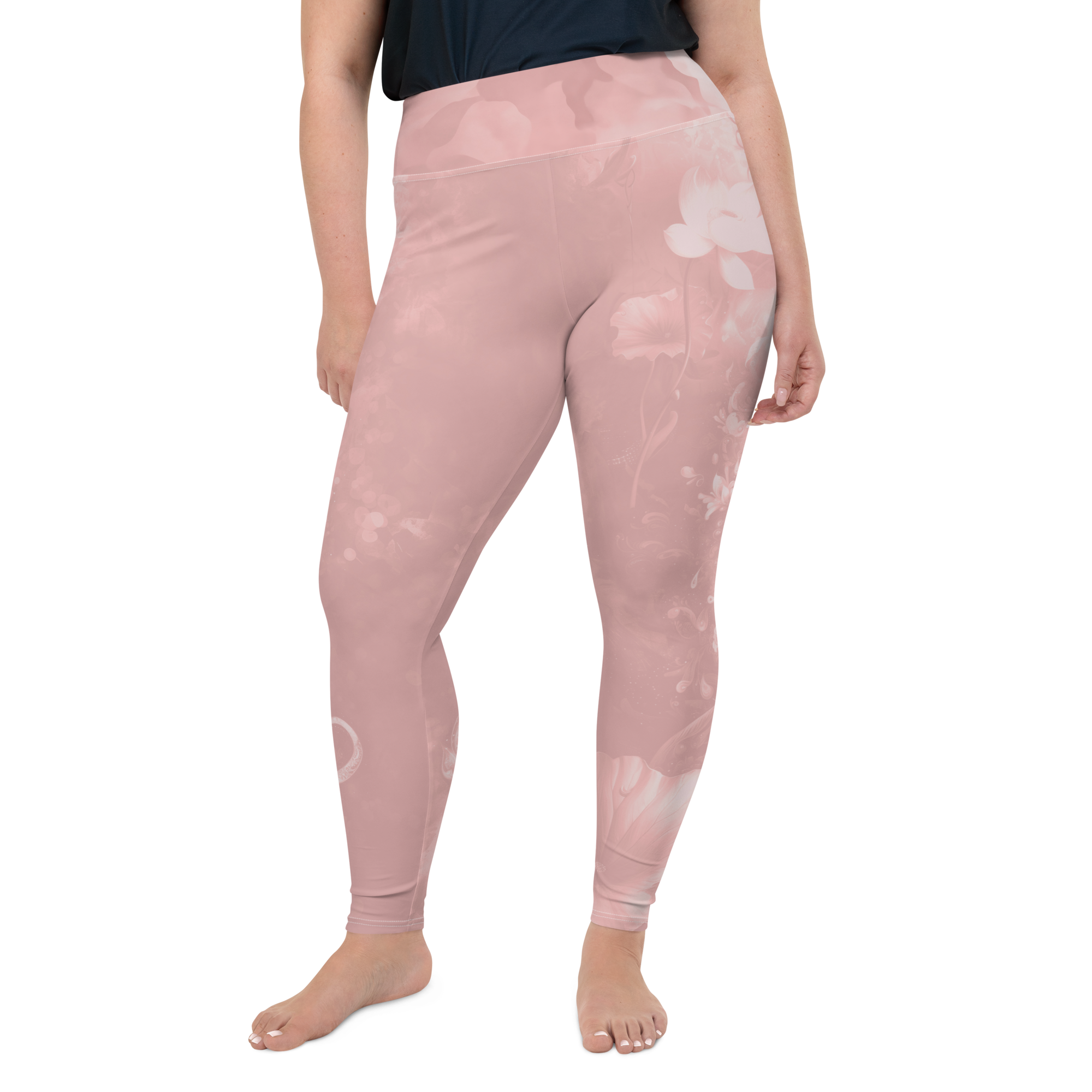 Believe - Rose High-Waist Plus Size Leggings