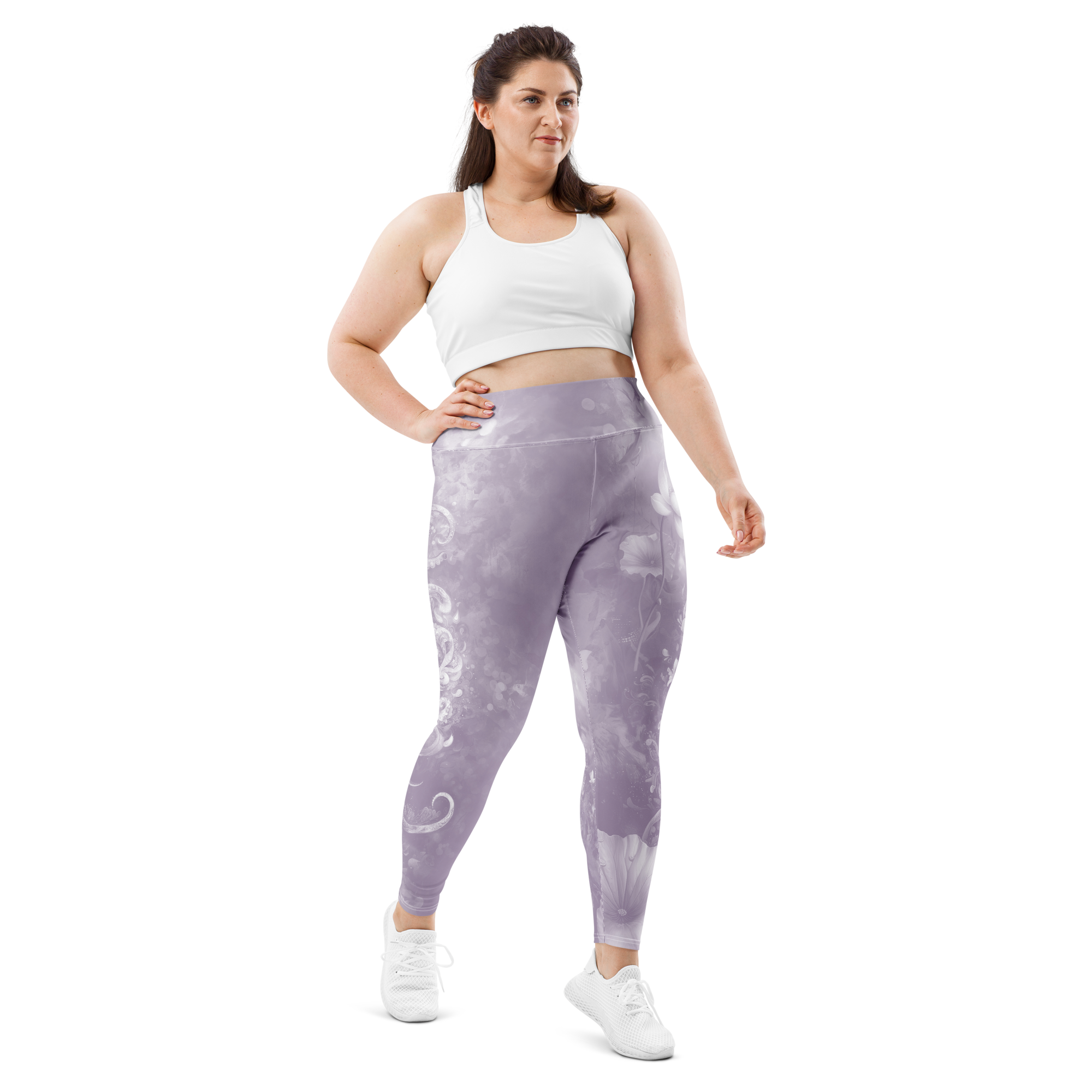 Believe - Lavender High-Waist Plus Size Leggings