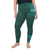 Believe - Green High-Waist Plus Size Leggings