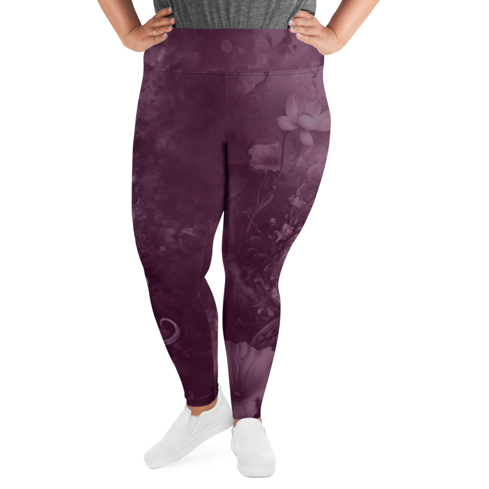 Believe - Eggplant High-Waist Plus Size Leggings