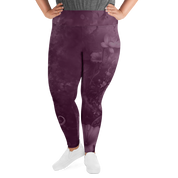 Believe - Eggplant High-Waist Plus Size Leggings