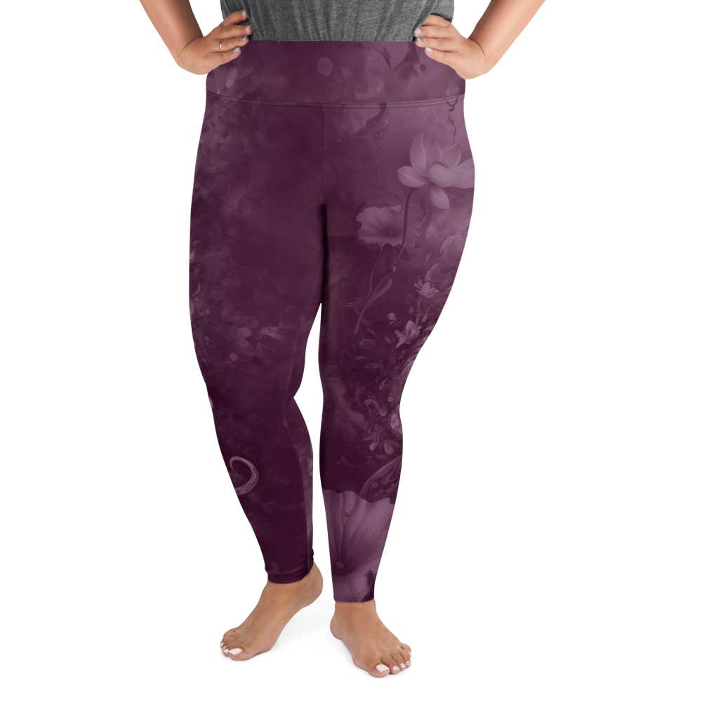 Believe - Eggplant High-Waist Plus Size Leggings