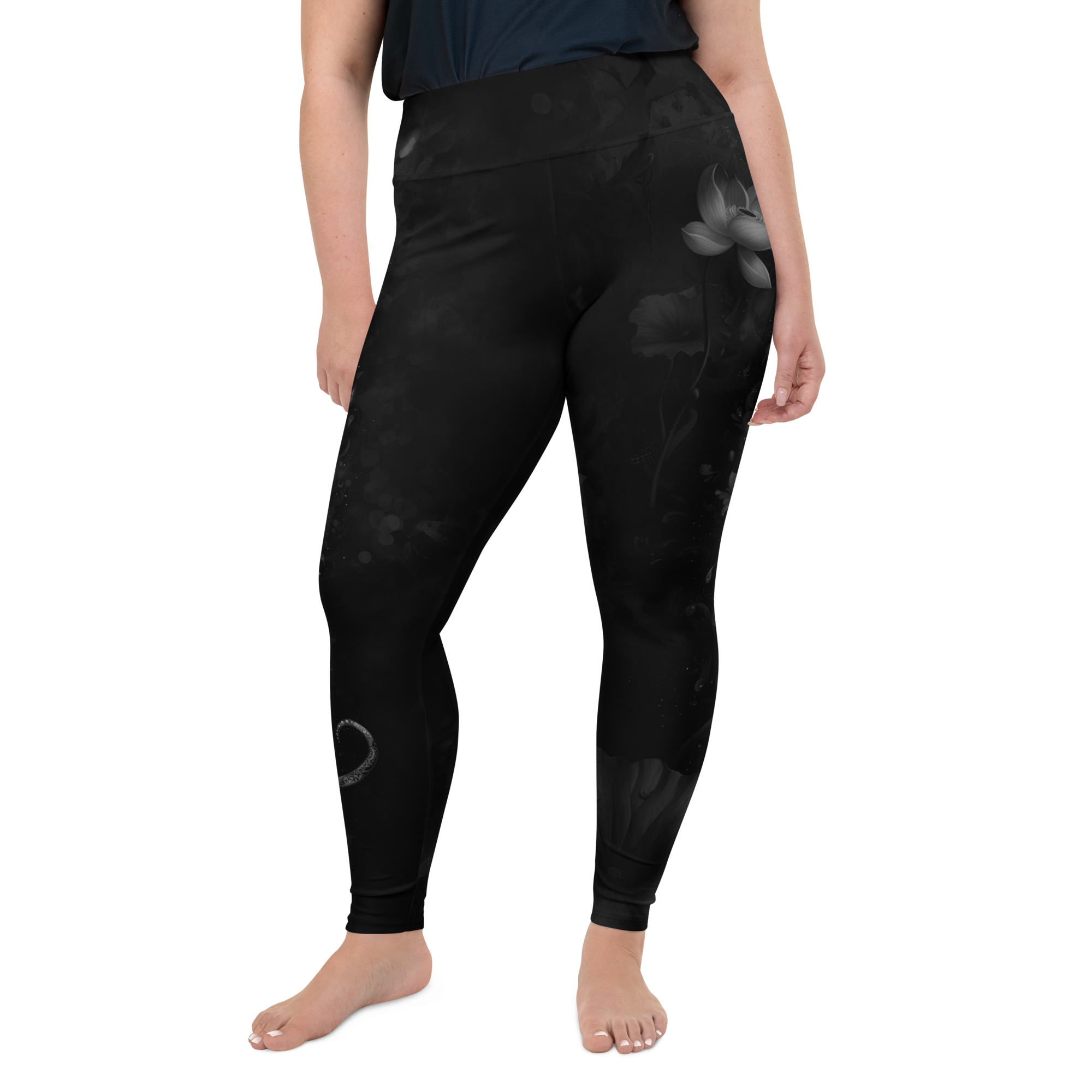 Believe - Black High-Waist Plus Size Leggings