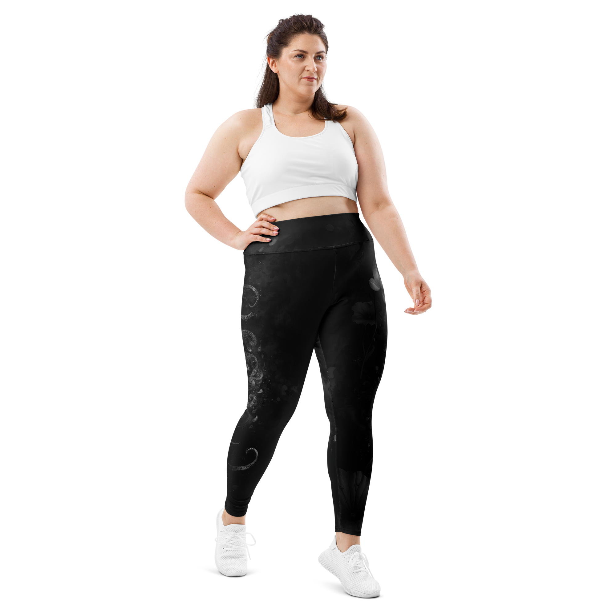 Believe - Black High-Waist Plus Size Leggings