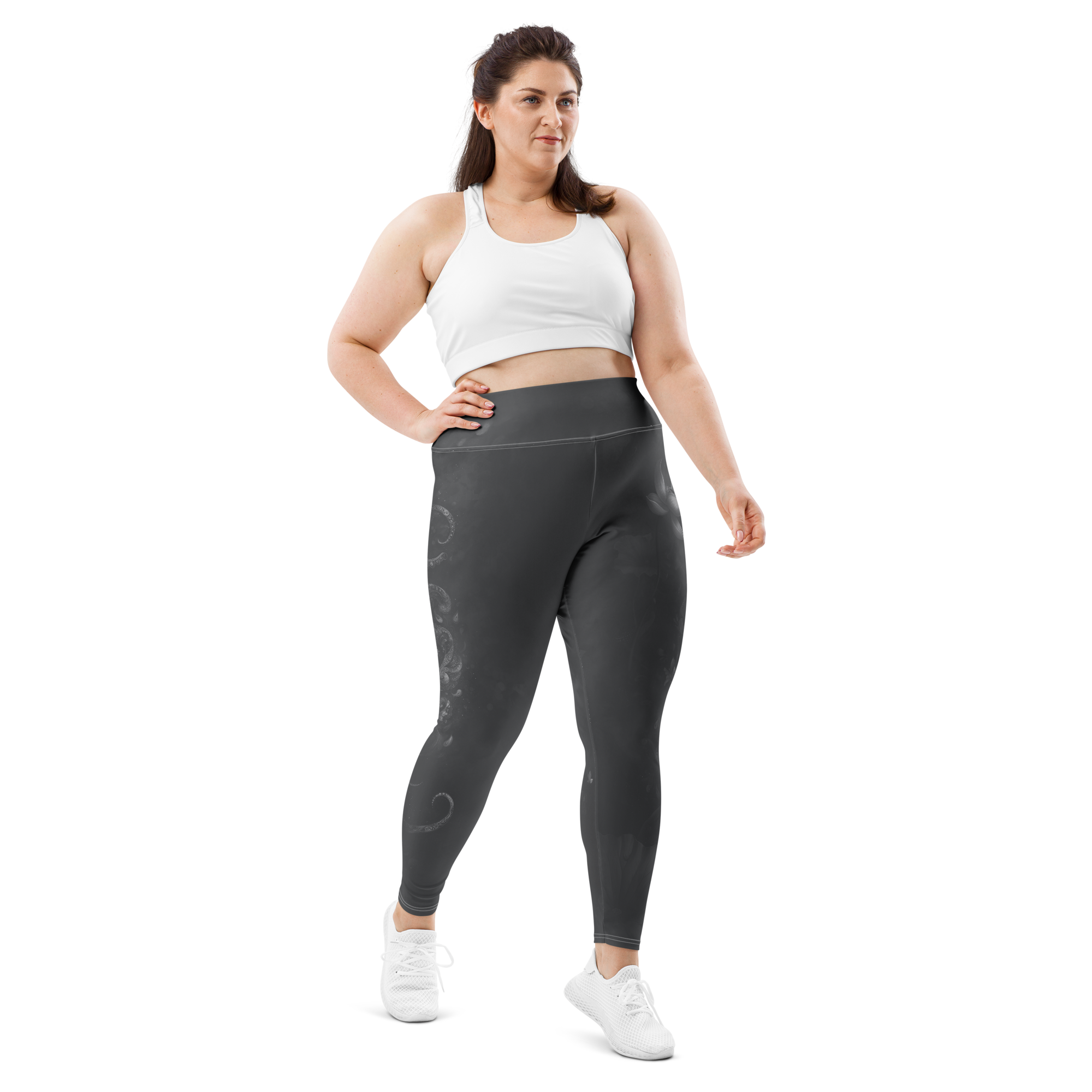 Believe - Anthracite High-Waist Plus Size Leggings