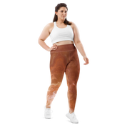 Awaken - Terracotta High-Waist Plus Size Leggings