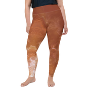 Awaken - Terracotta High-Waist Plus Size Leggings