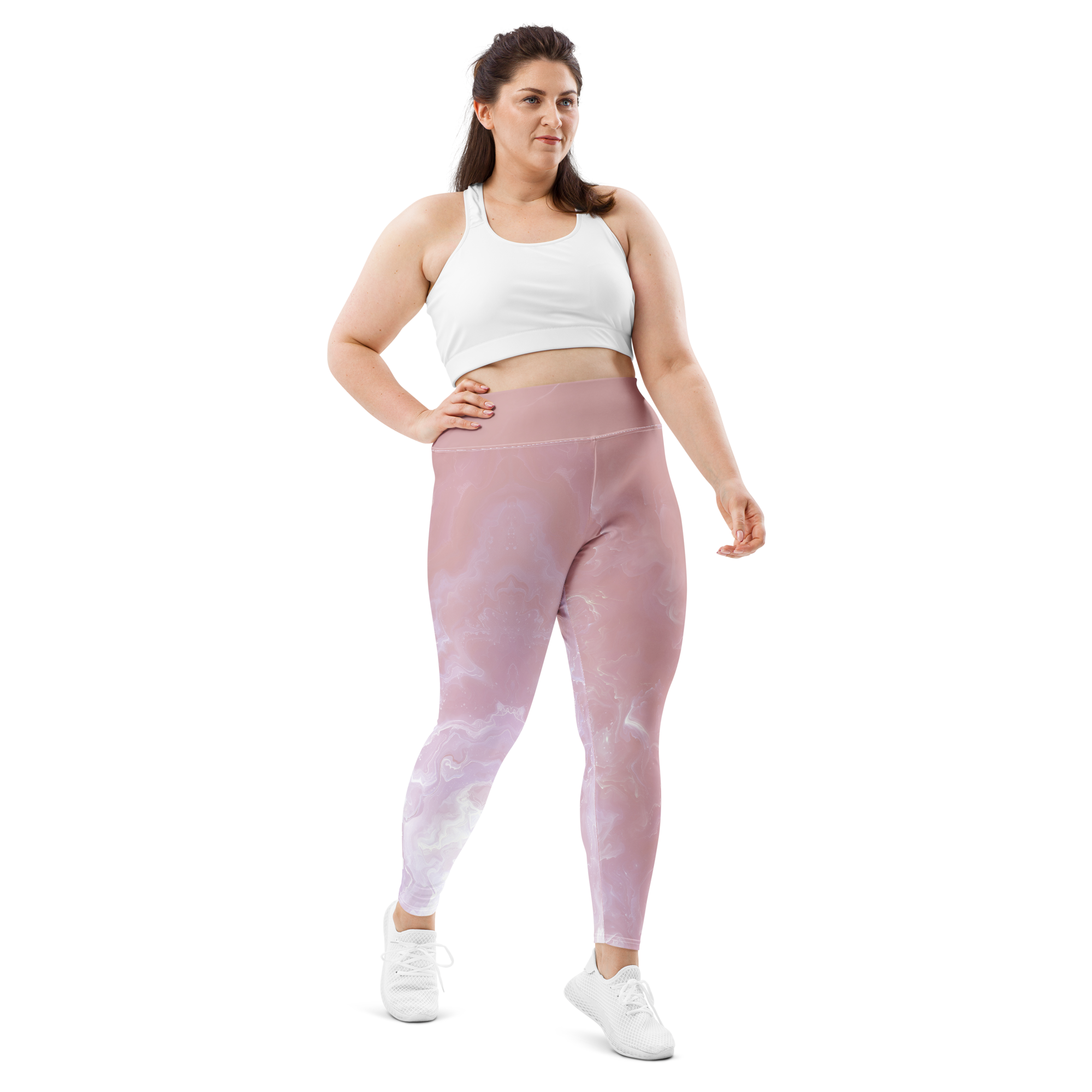 Awaken - Rose High-Waist Plus Size Leggings