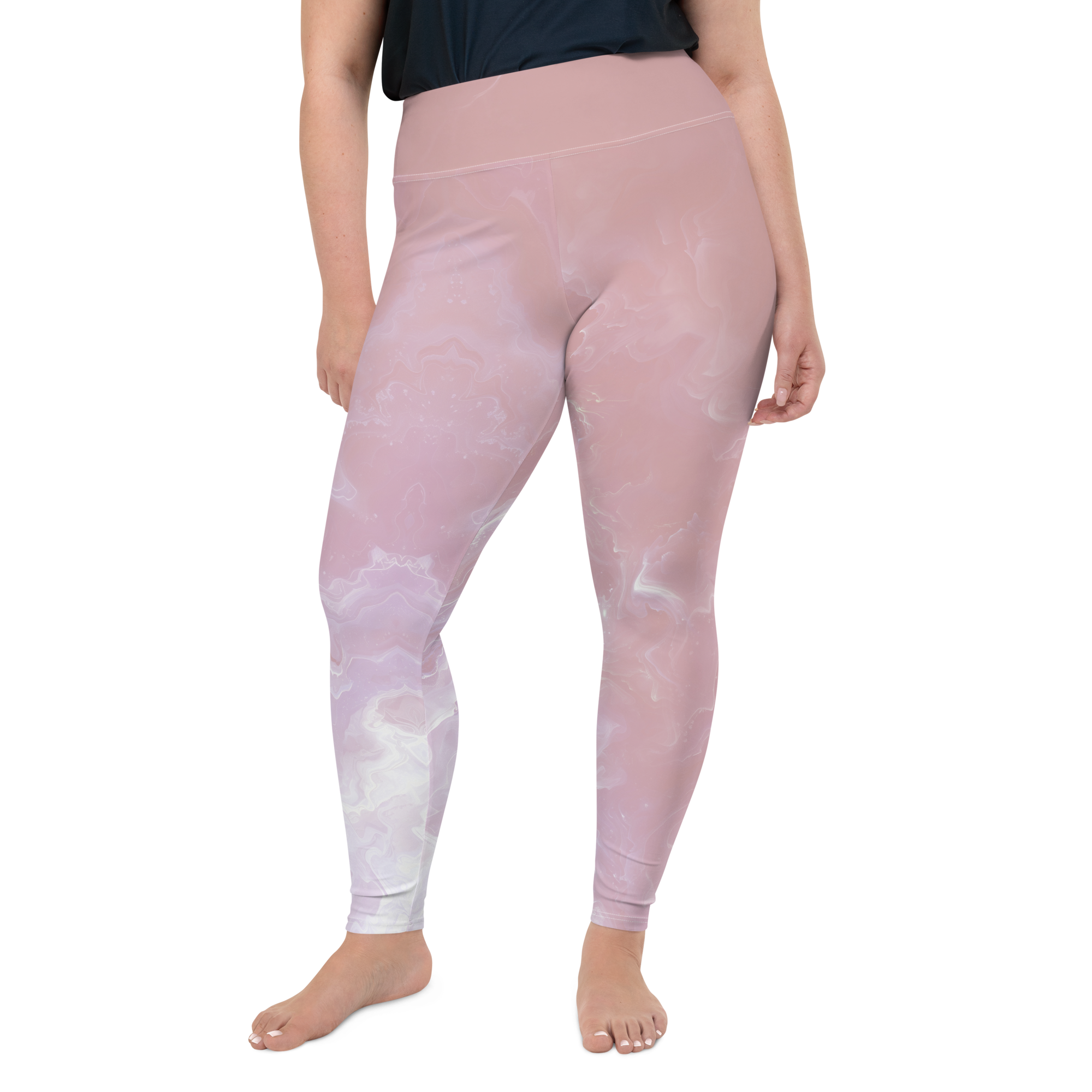 Awaken - Rose High-Waist Plus Size Leggings