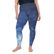 Awaken - Navy High-Waist Plus Size Leggings