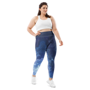 Awaken - Navy High-Waist Plus Size Leggings