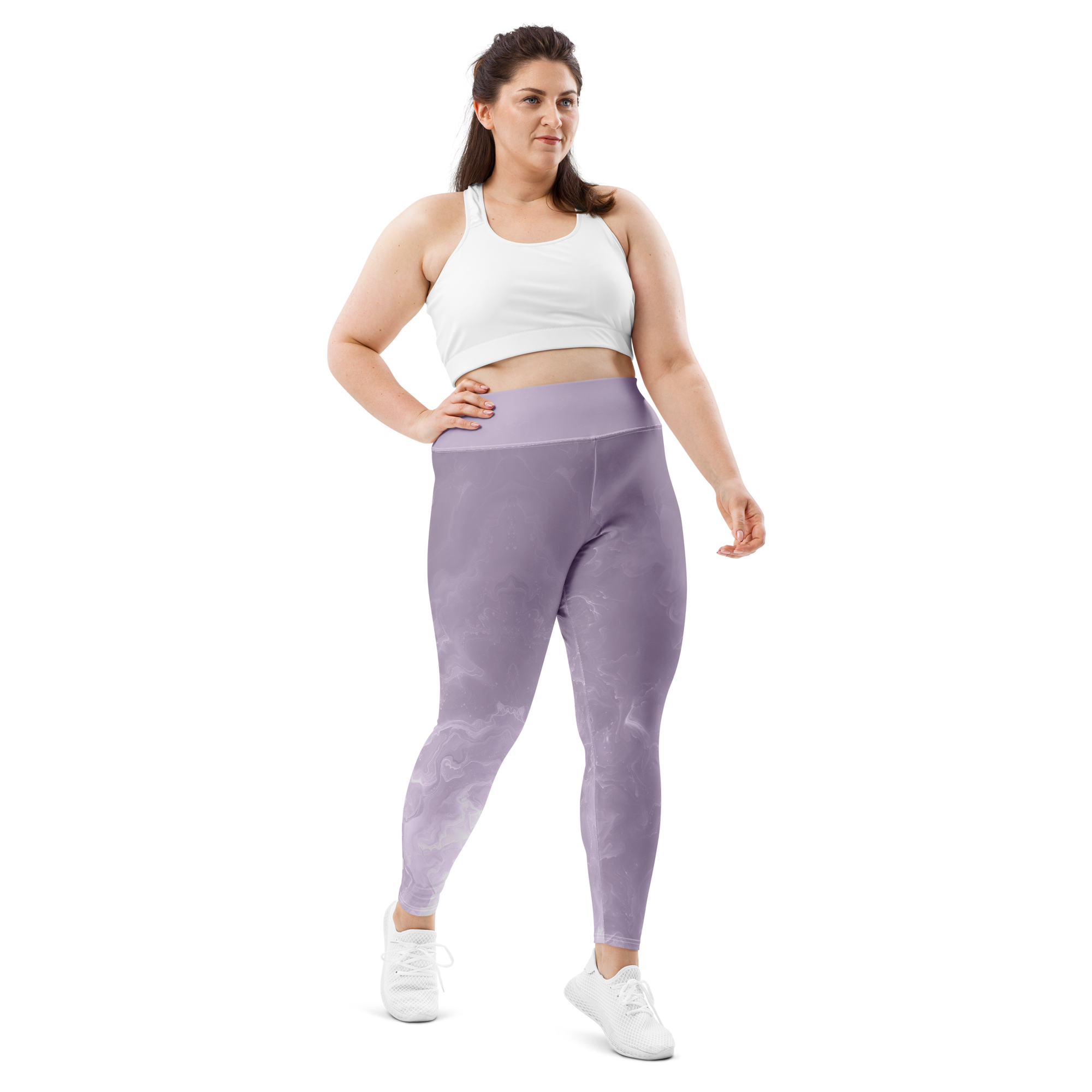 Awaken - Lavender High-Waist Plus Size Leggings