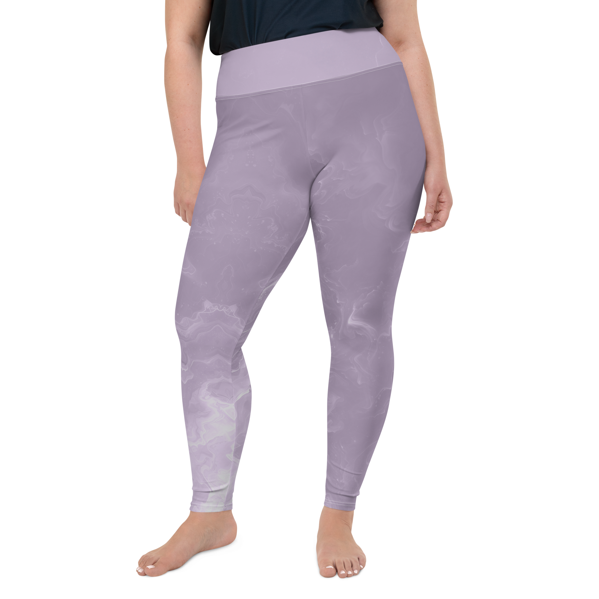 Awaken - Lavender High-Waist Plus Size Leggings