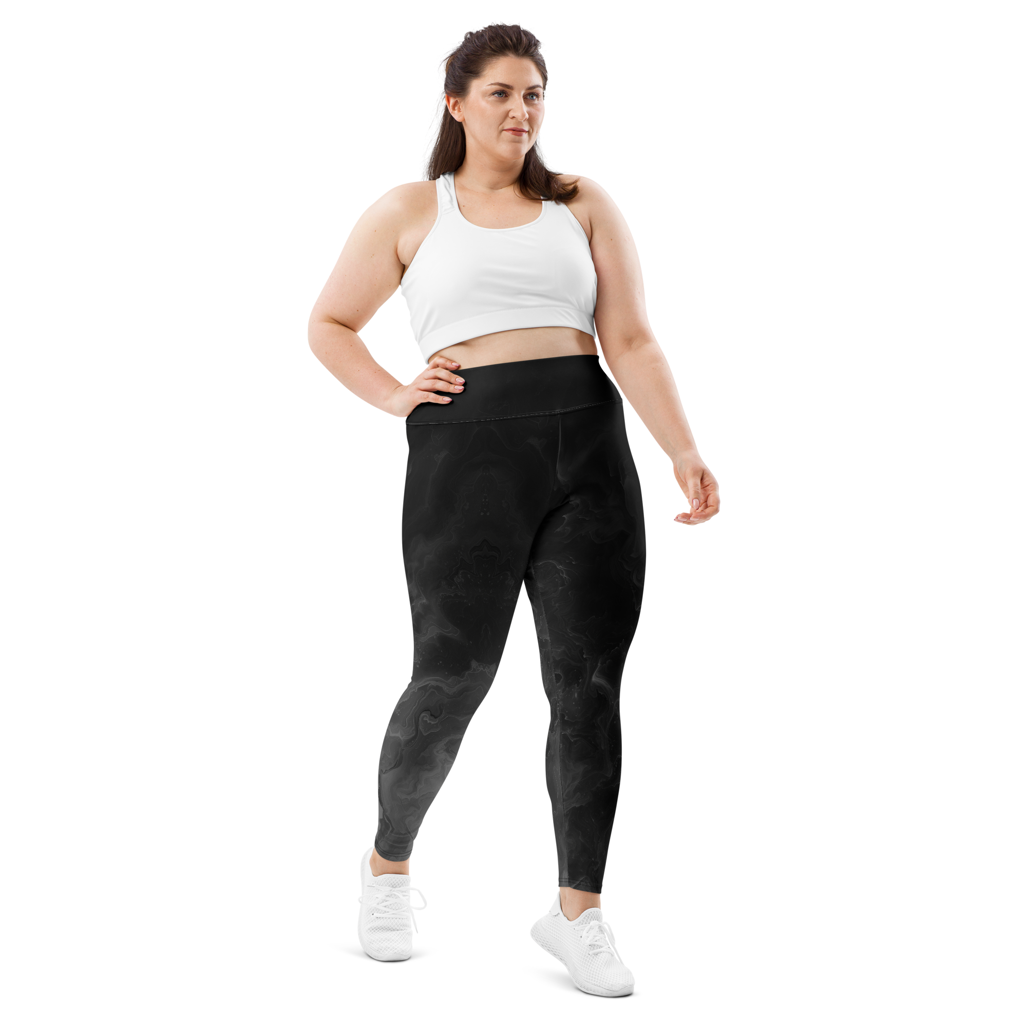 Awaken - Black High-Waist Plus Size Leggings