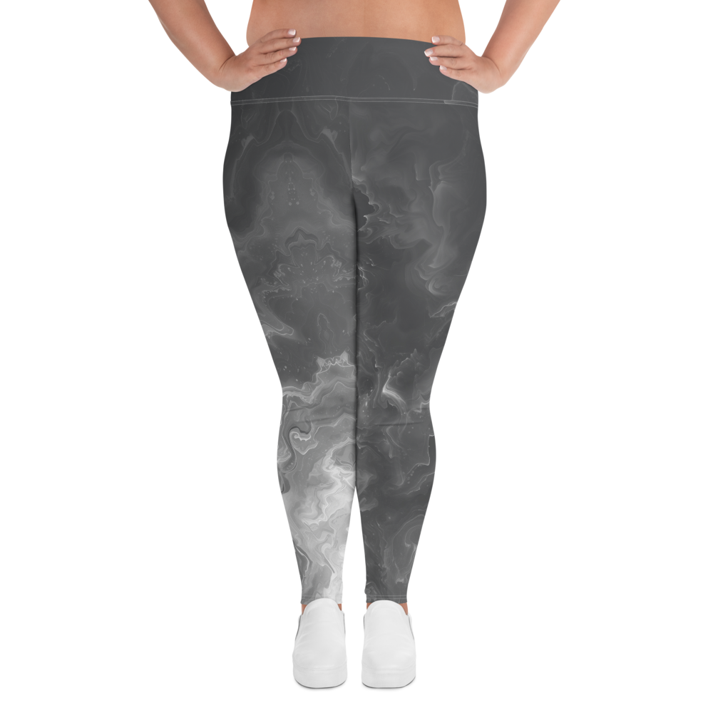 Awaken - Anthracite High-Waist Plus Size Leggings