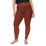 Faded - Terracotta High-Waist Plus Size Leggings