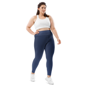 Navy Faded High-Waist Plus Size Leggings