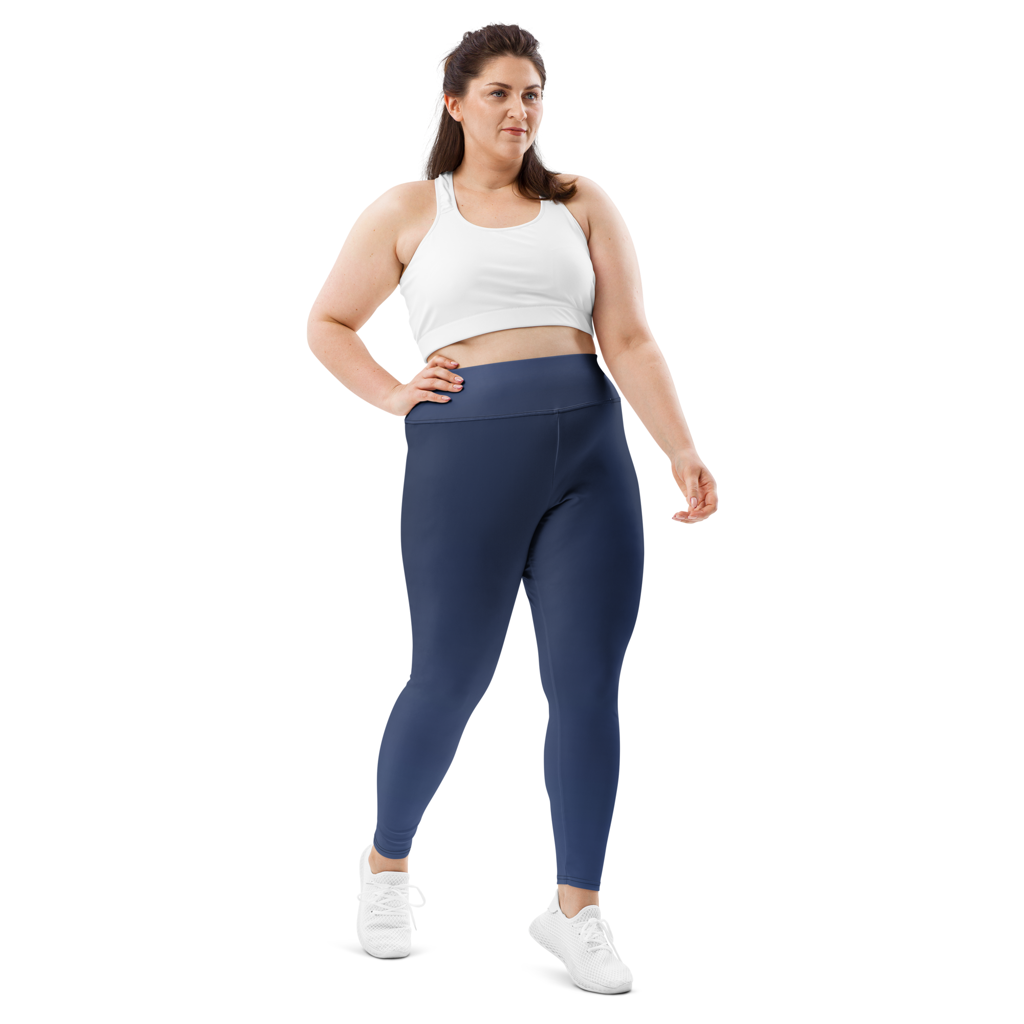 Navy Faded High-Waist Plus Size Leggings