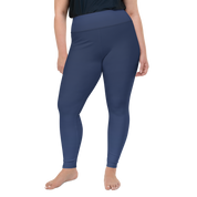 Navy Faded High-Waist Plus Size Leggings