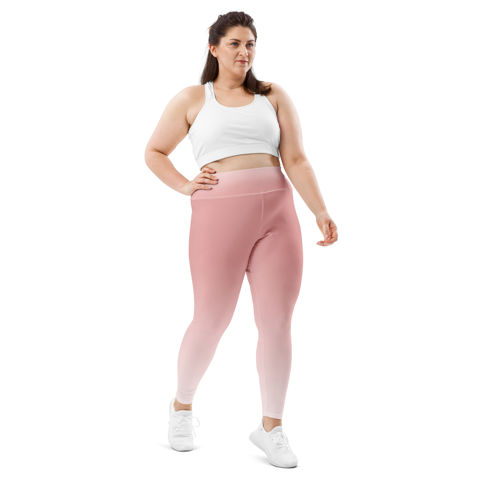 Rose Faded High-Waist Plus Size Leggings