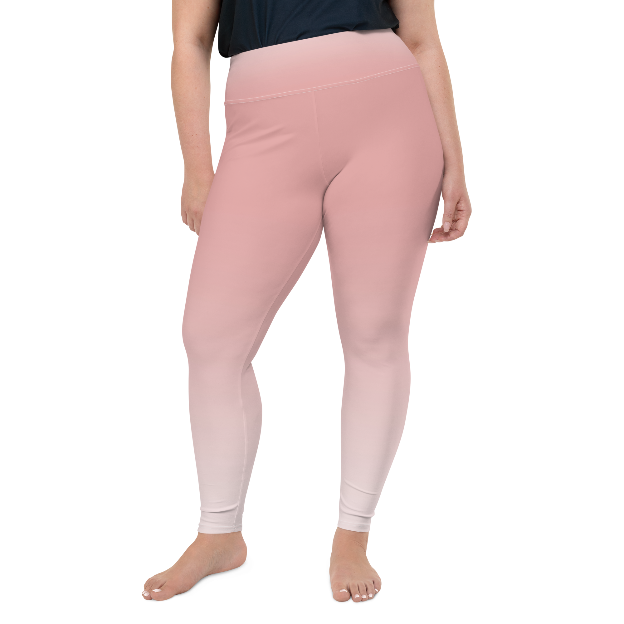 Rose Faded High-Waist Plus Size Leggings