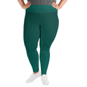 Green Faded High-Waist Plus Size Leggings