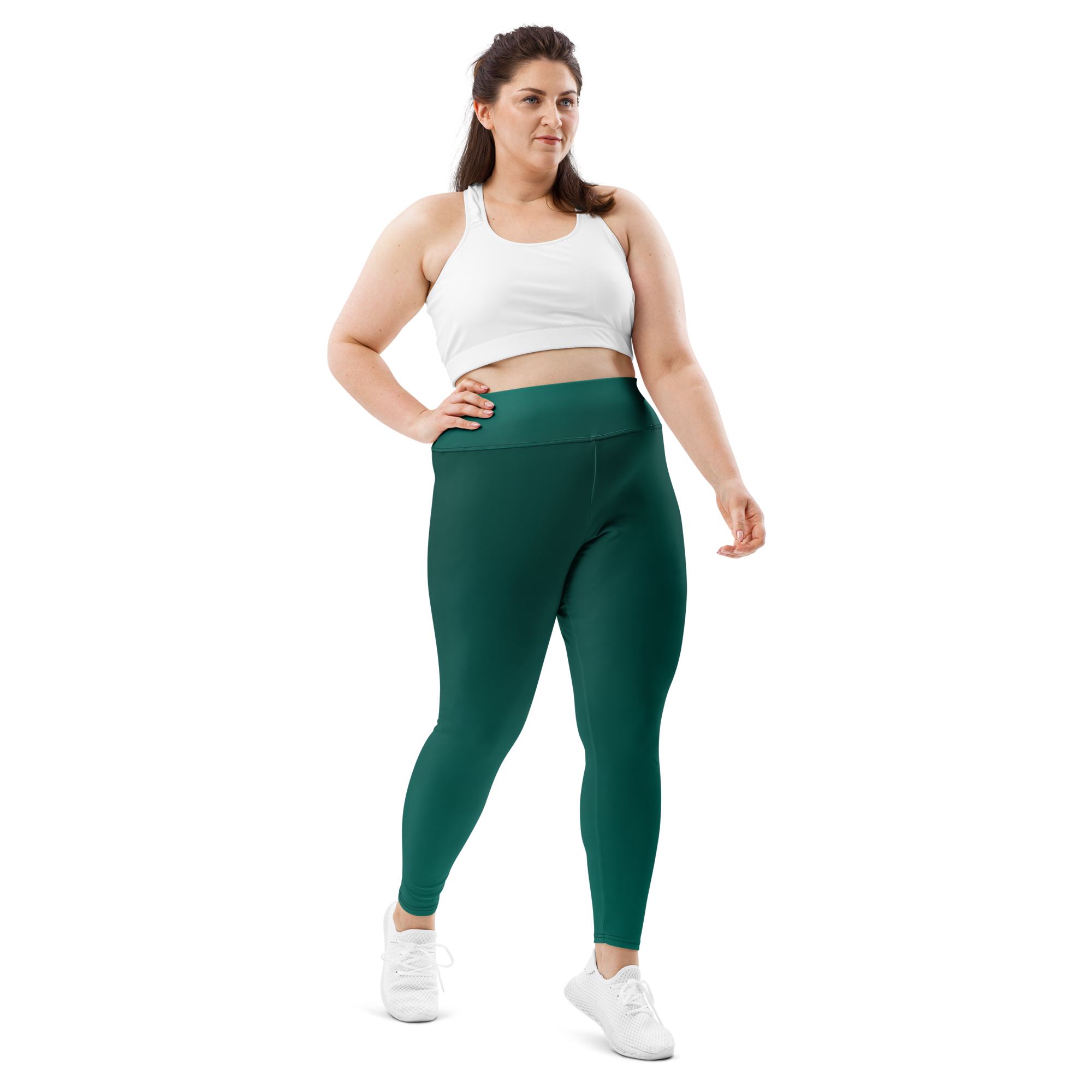 Green Faded High-Waist Plus Size Leggings