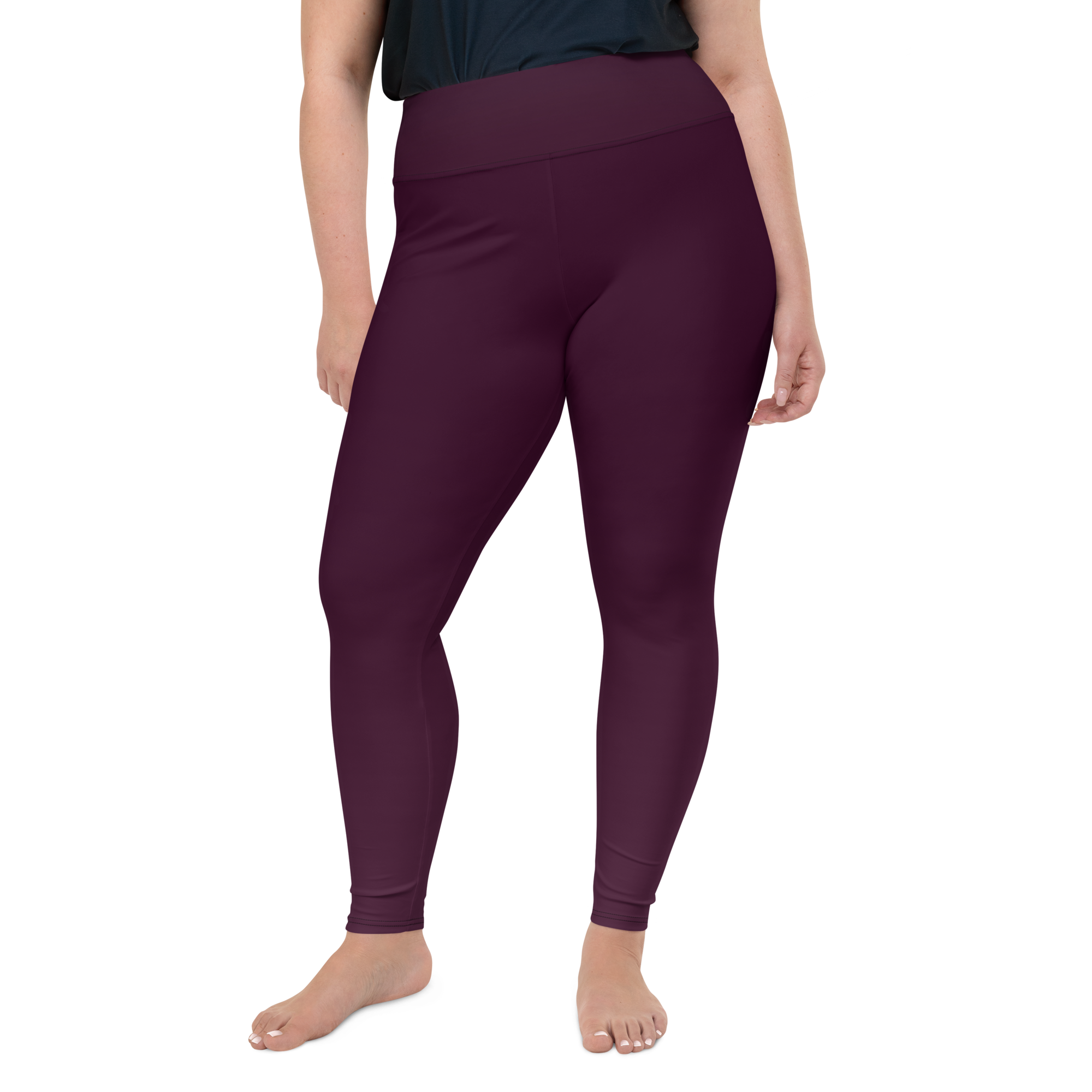 Faded - Eggplant High-Waist Plus Size Leggings