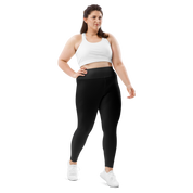 Black Faded High-Waist Plus Size Leggings