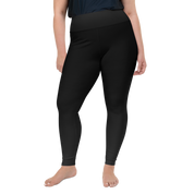 Black Faded High-Waist Plus Size Leggings