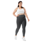 Faded Anthracite High-Waist Plus Size Leggings