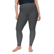 Faded Anthracite High-Waist Plus Size Leggings