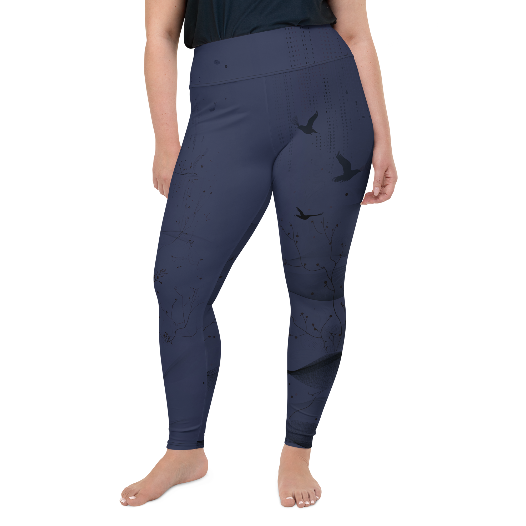 Inner - Navy Plus Size Leggings