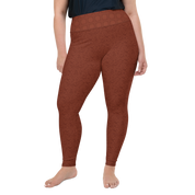 Paisley - Terracotta Blue Plus Size Leggings