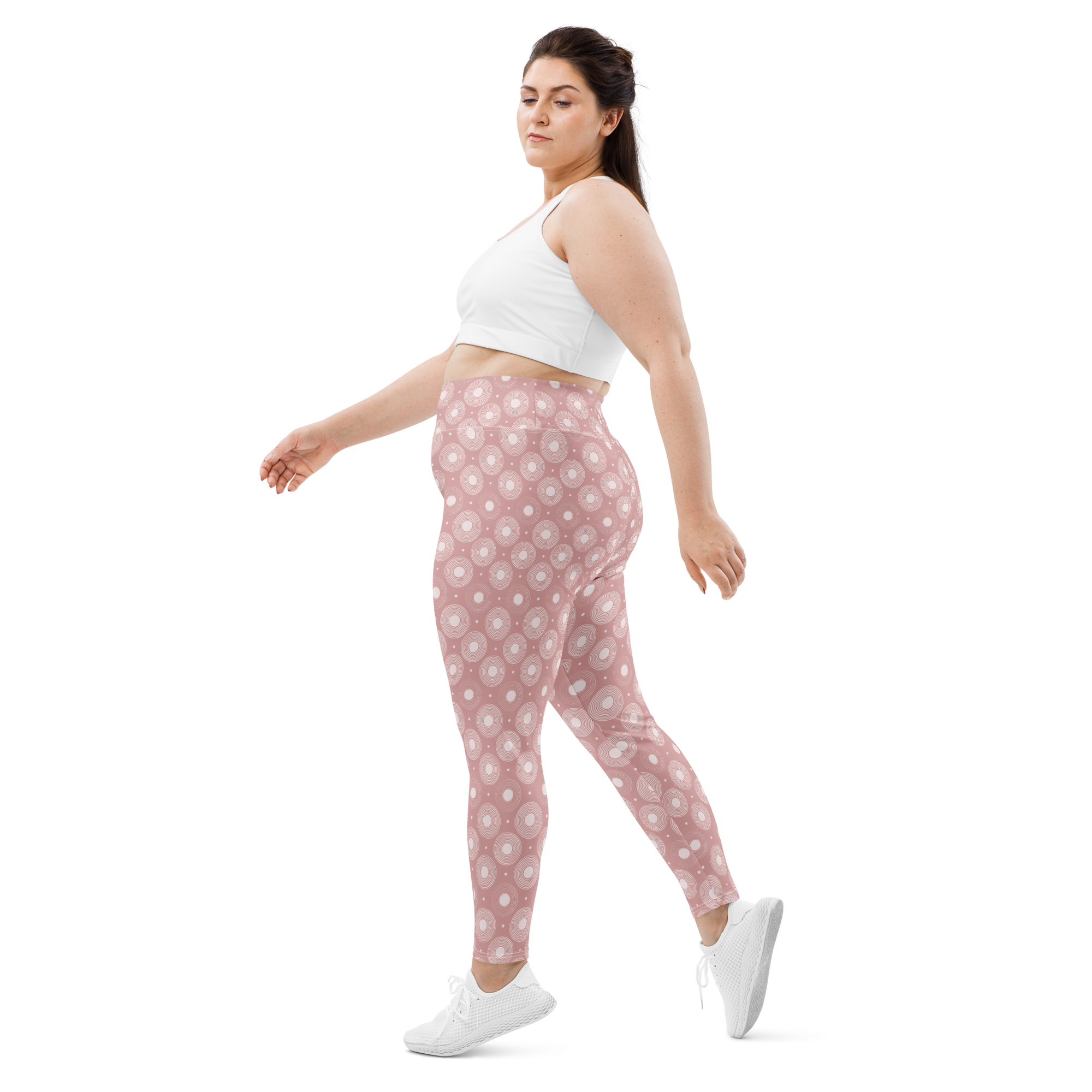 Circle - Rose High-Waist Plus Size Leggings