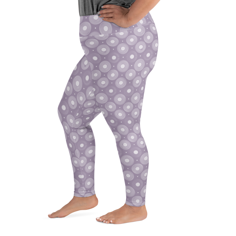 Circle - Lavender High-Waist Plus Size Leggings