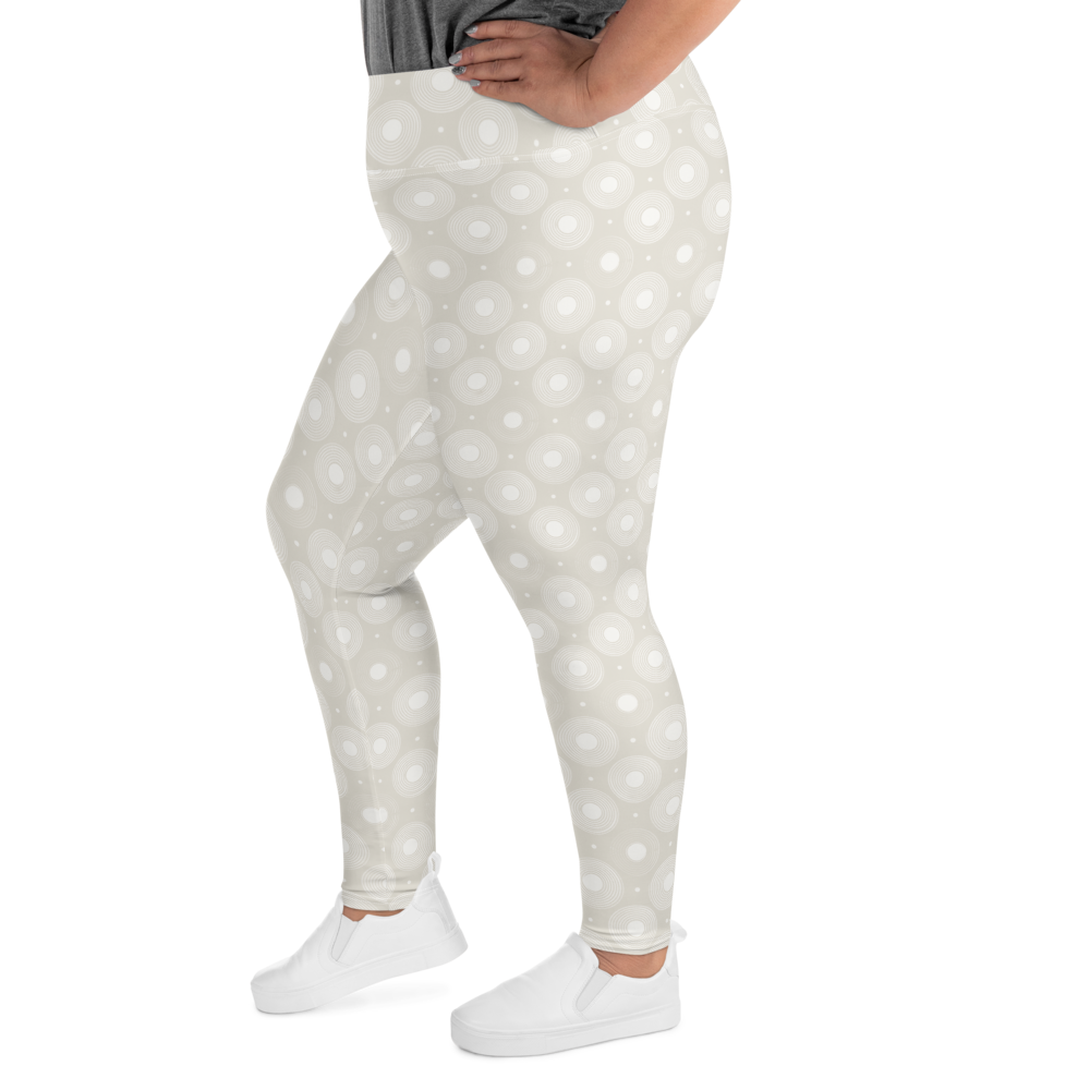 Circle - Bone High-Waist Plus Size Leggings