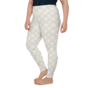 Circle - Bone High-Waist Plus Size Leggings