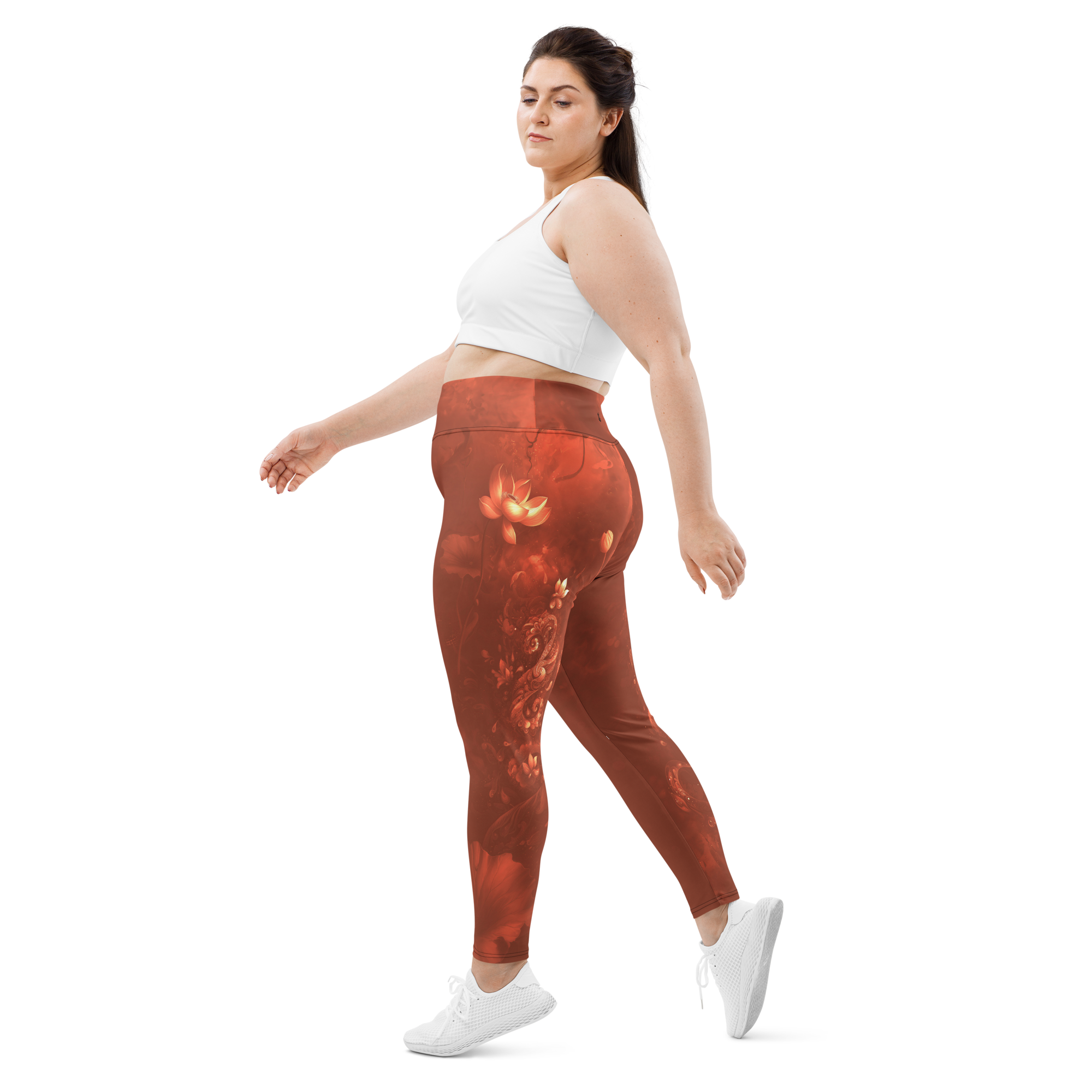 Believe - Terracotta High-Waist Plus Size Leggings