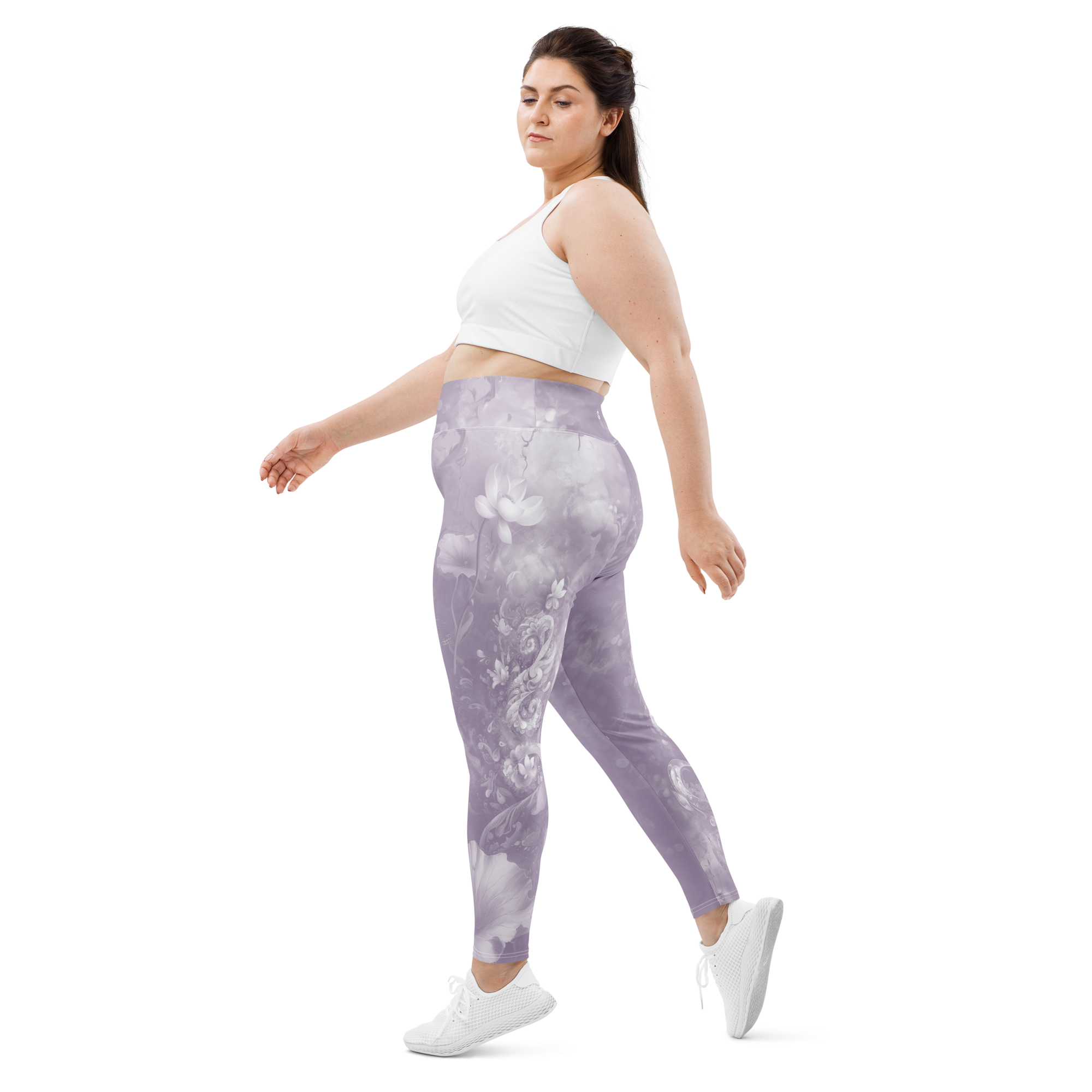 Believe - Lavender High-Waist Plus Size Leggings