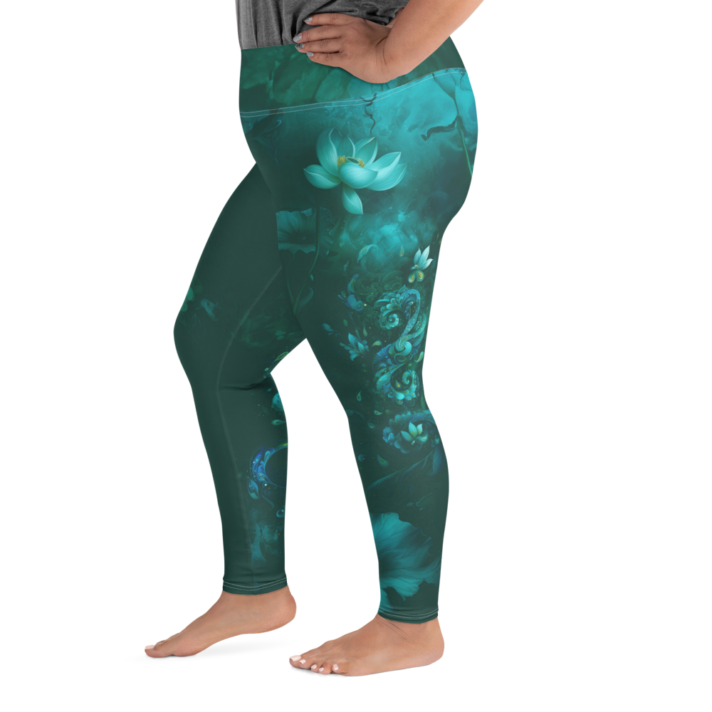 Believe - Green High-Waist Plus Size Leggings