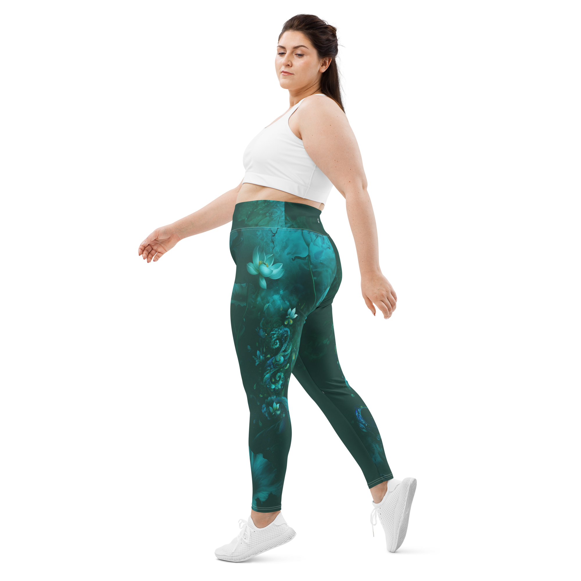 Believe - Green High-Waist Plus Size Leggings