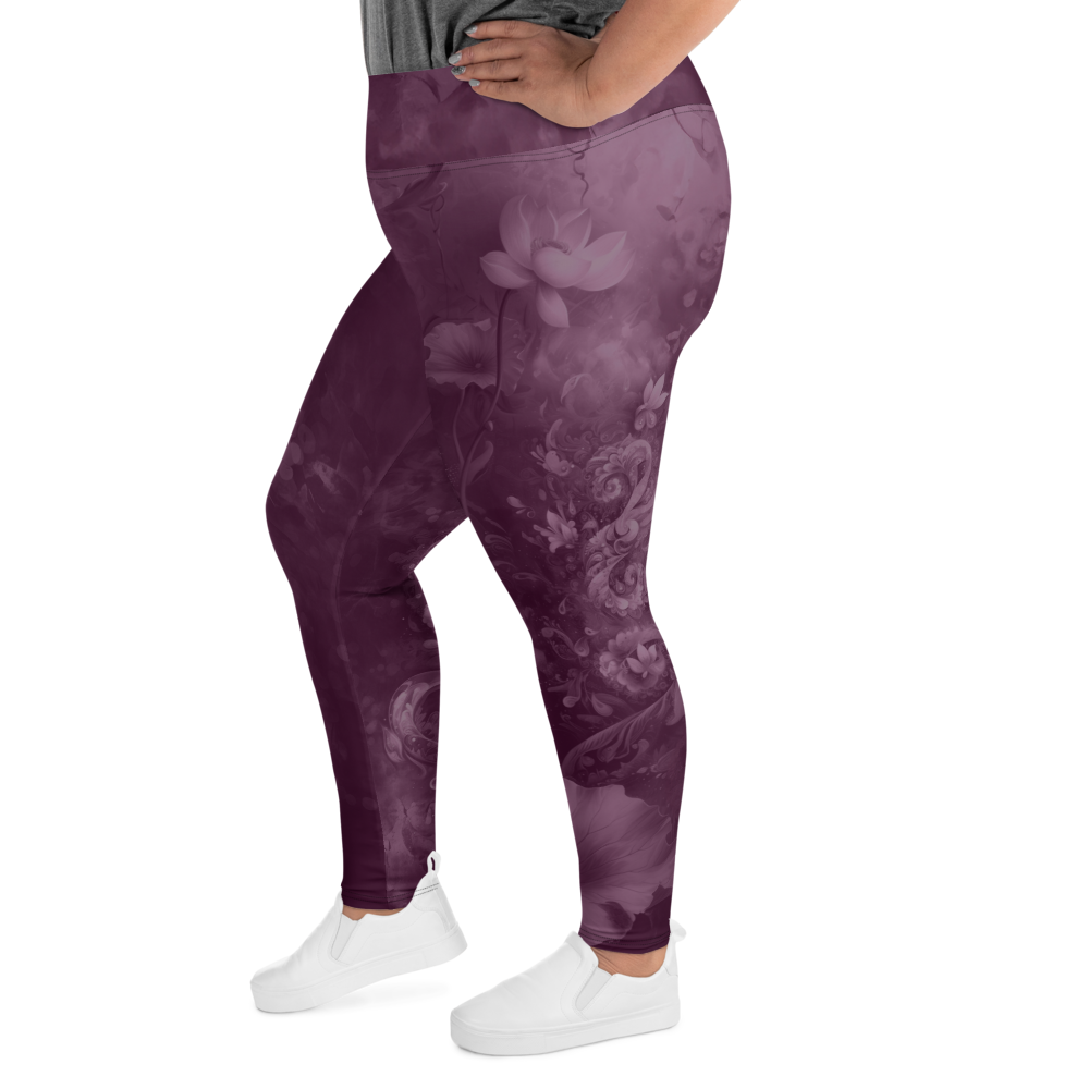 Believe - Eggplant High-Waist Plus Size Leggings