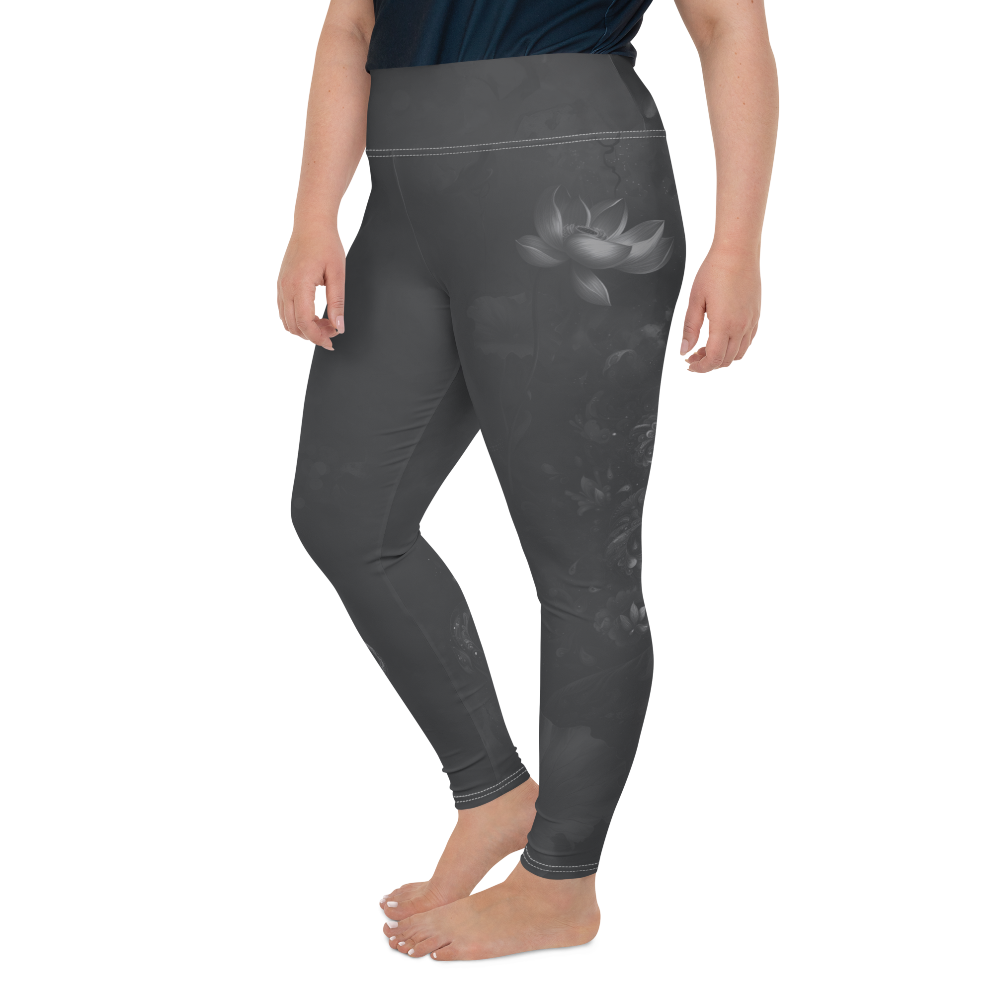 Believe - Anthracite High-Waist Plus Size Leggings